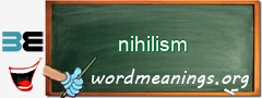 WordMeaning blackboard for nihilism